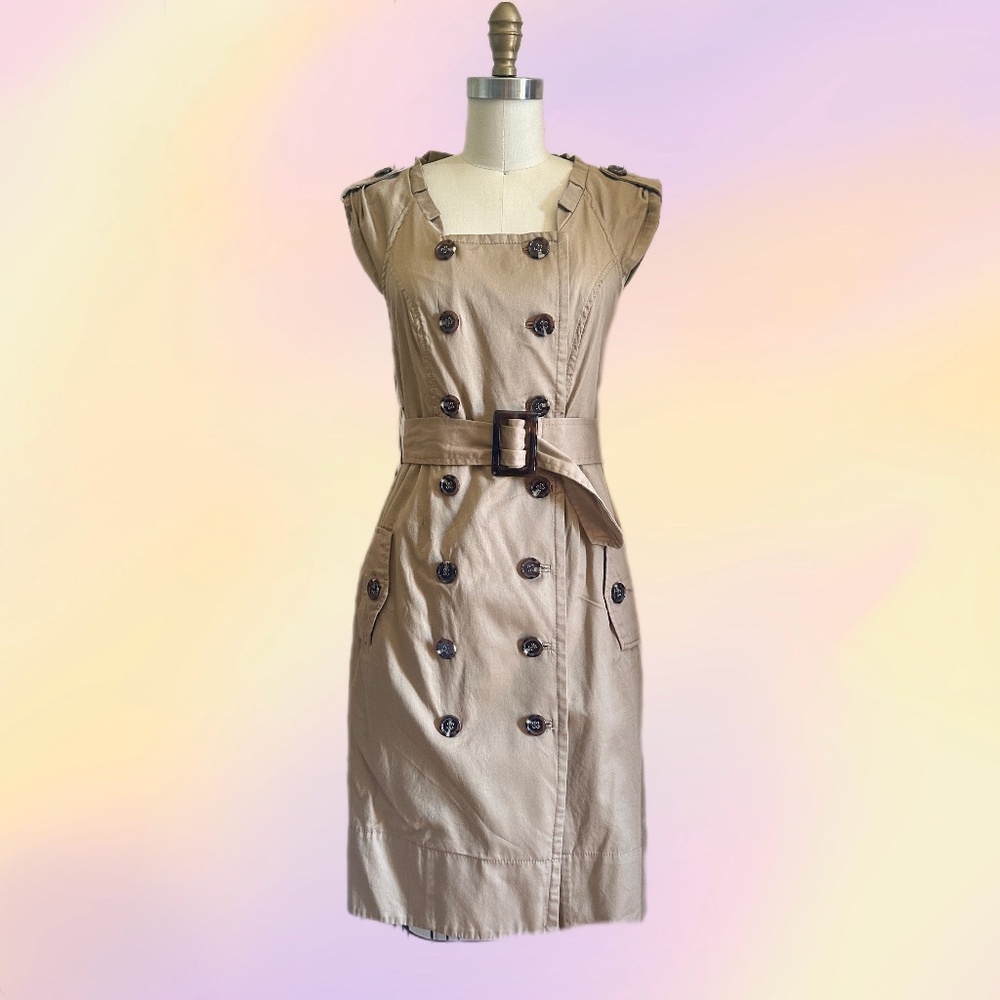 Anthropologie Moulinette Soeurs Belted Midi Trench Dress